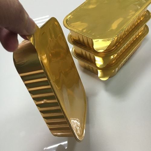 Gold foil aluminum foil for food containers